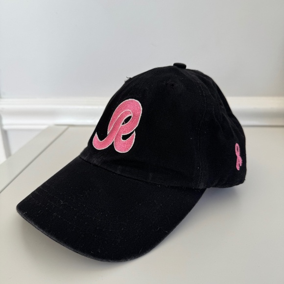 Vintage Redskins Women’s Hat | Embroidered “R” Script + Breast Cancer Logo - Picture 1 of 3